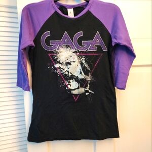 Lady Gaga Glitter Piano Raglan Tee